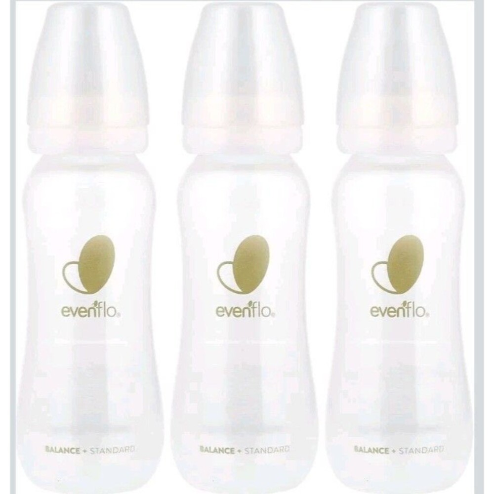 Evenflo Balance Plus Standard Neck Baby Bottles 9oz Clear Pack of 6 BPA Free